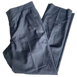 Calvin Klein men's formal pleated dress pant 34W x 30L dark gray not cuffed